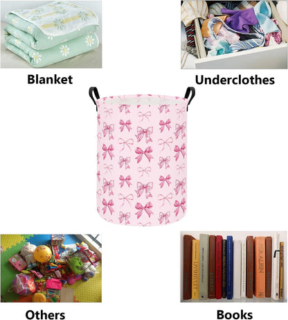 Foldable Waterproof Round Fabric Laundry Basket Home, Toys