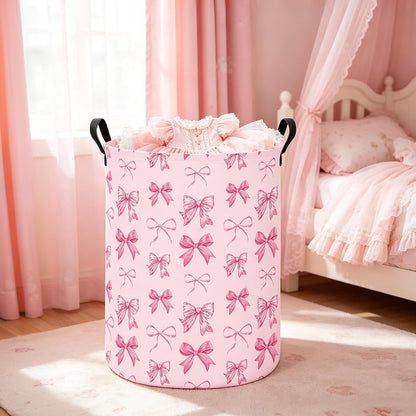 Foldable Waterproof Round Fabric Laundry Basket Home, Toys