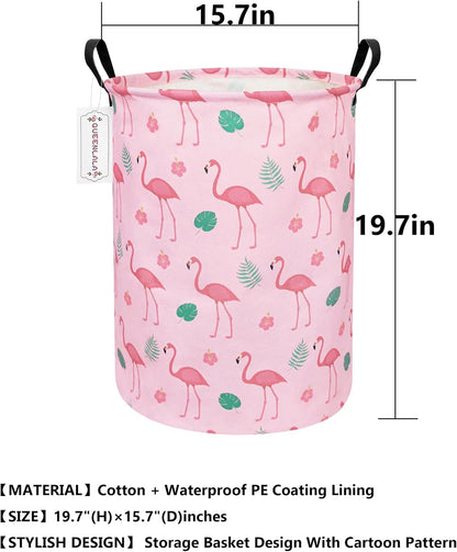 Foldable Waterproof Round Fabric Laundry Basket Home, Toys
