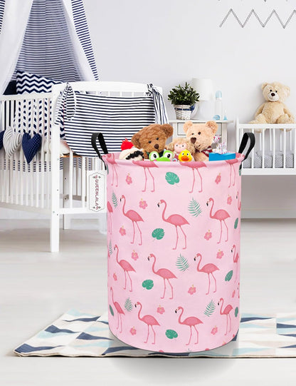 Foldable Waterproof Round Fabric Laundry Basket Home, Toys