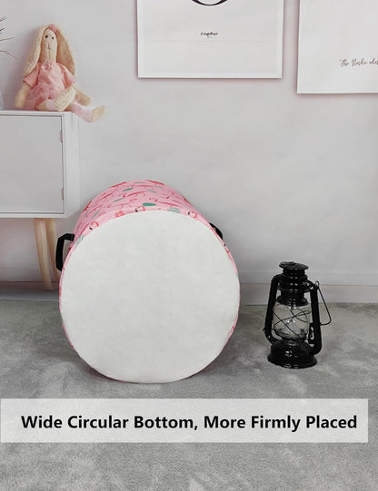 Foldable Waterproof Round Fabric Laundry Basket Home, Toys