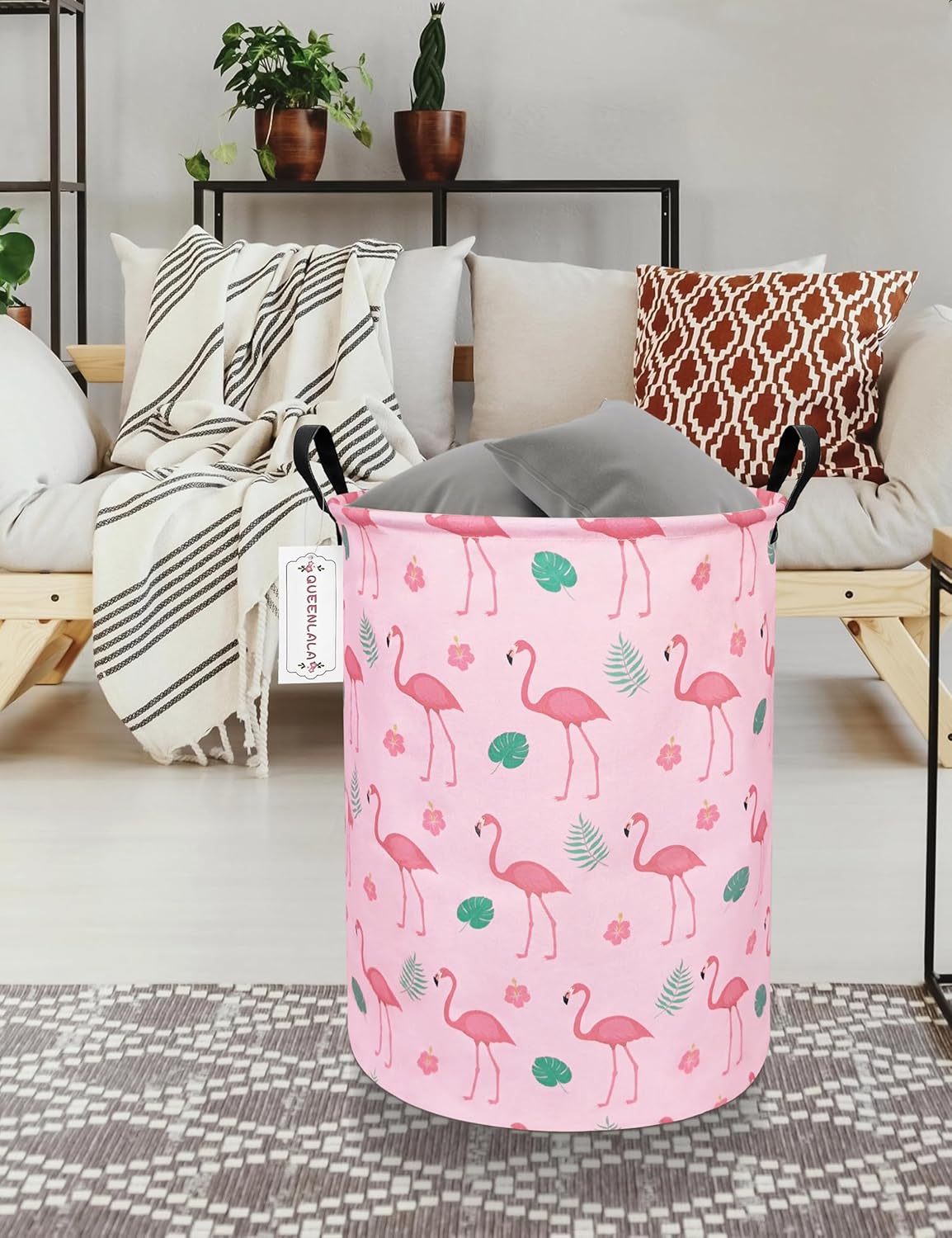 Foldable Waterproof Round Fabric Laundry Basket Home, Toys