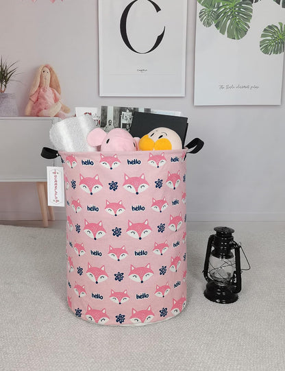 Foldable Waterproof Round Fabric Laundry Basket Home, Toys