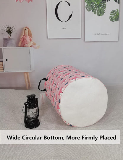 Foldable Waterproof Round Fabric Laundry Basket Home, Toys