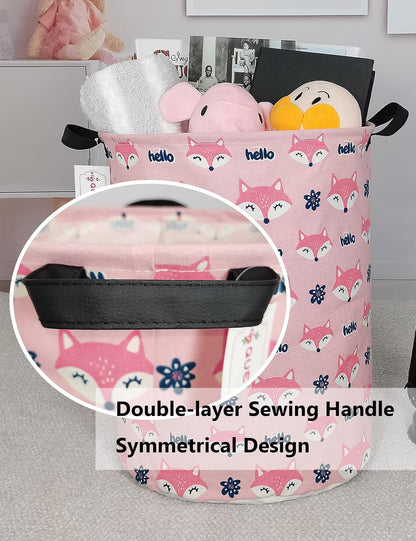 Foldable Waterproof Round Fabric Laundry Basket Home, Toys