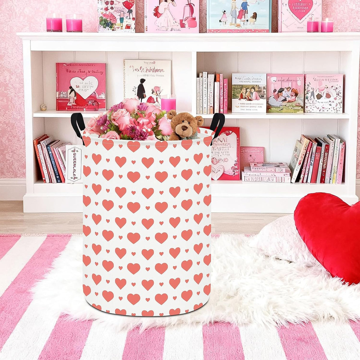 Foldable Waterproof Round Fabric Laundry Basket Home, Toys