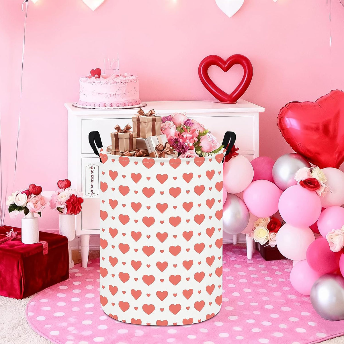 Foldable Waterproof Round Fabric Laundry Basket Home, Toys