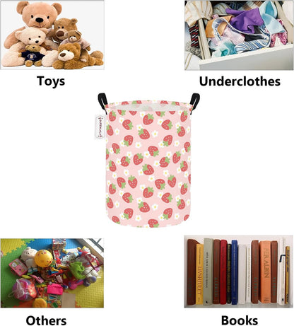 Foldable Waterproof Round Fabric Laundry Basket Home, Toys