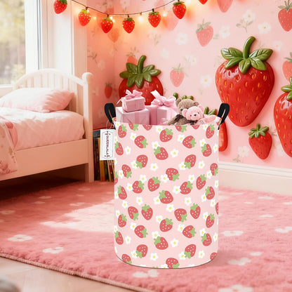 Foldable Waterproof Round Fabric Laundry Basket Home, Toys