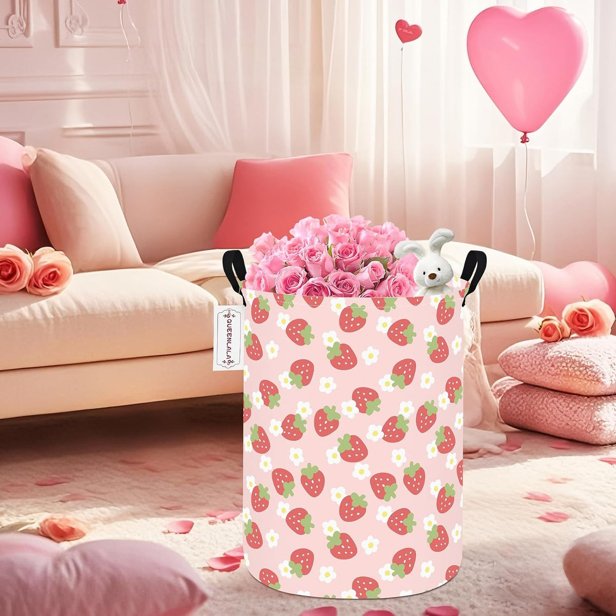 Foldable Waterproof Round Fabric Laundry Basket Home, Toys
