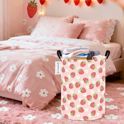 Foldable Waterproof Round Fabric Laundry Basket Home, Toys