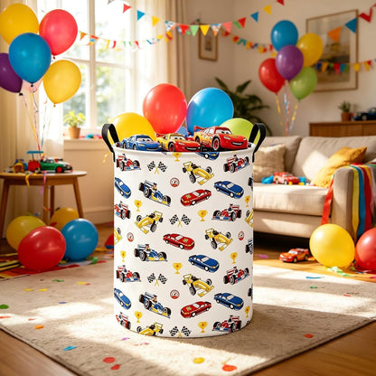 Foldable Waterproof Round Fabric Laundry Basket Home, Toys