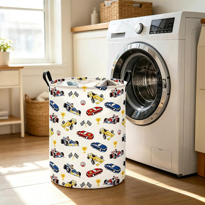 Foldable Waterproof Round Fabric Laundry Basket Home, Toys