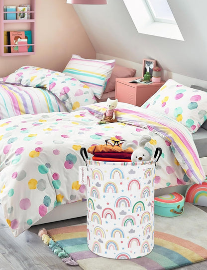 Foldable Waterproof Round Fabric Laundry Basket Home, Toys
