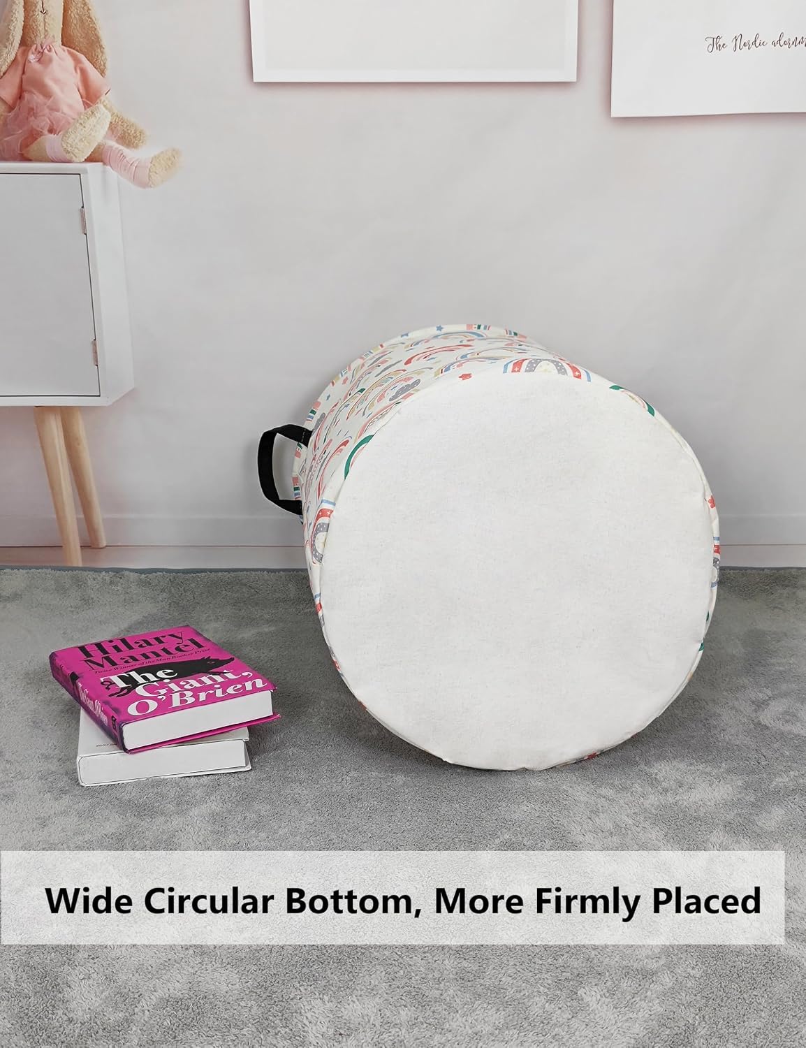 Foldable Waterproof Round Fabric Laundry Basket Home, Toys