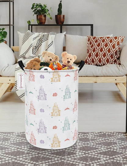 Foldable Waterproof Round Fabric Laundry Basket Home, Toys