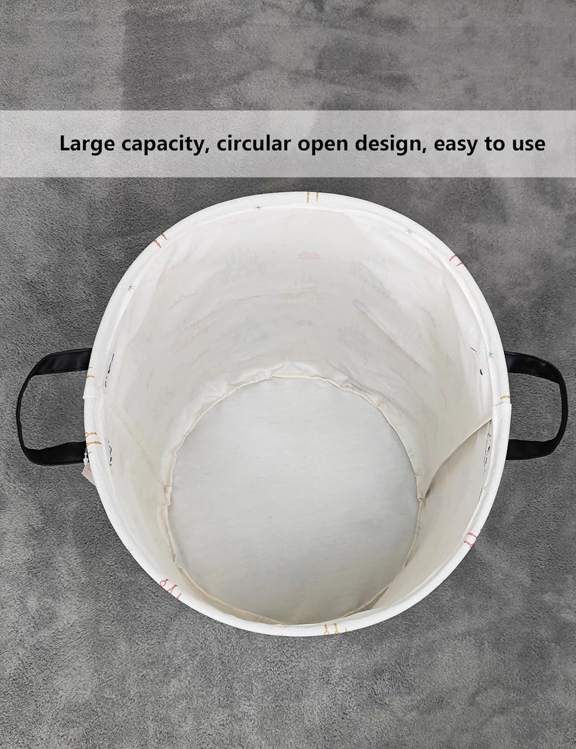 Foldable Waterproof Round Fabric Laundry Basket Home, Toys