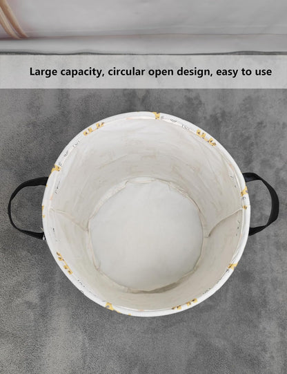 Foldable Waterproof Round Fabric Laundry Basket Home, Toys