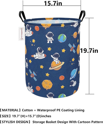 Foldable Waterproof Round Fabric Laundry Basket Home, Toys