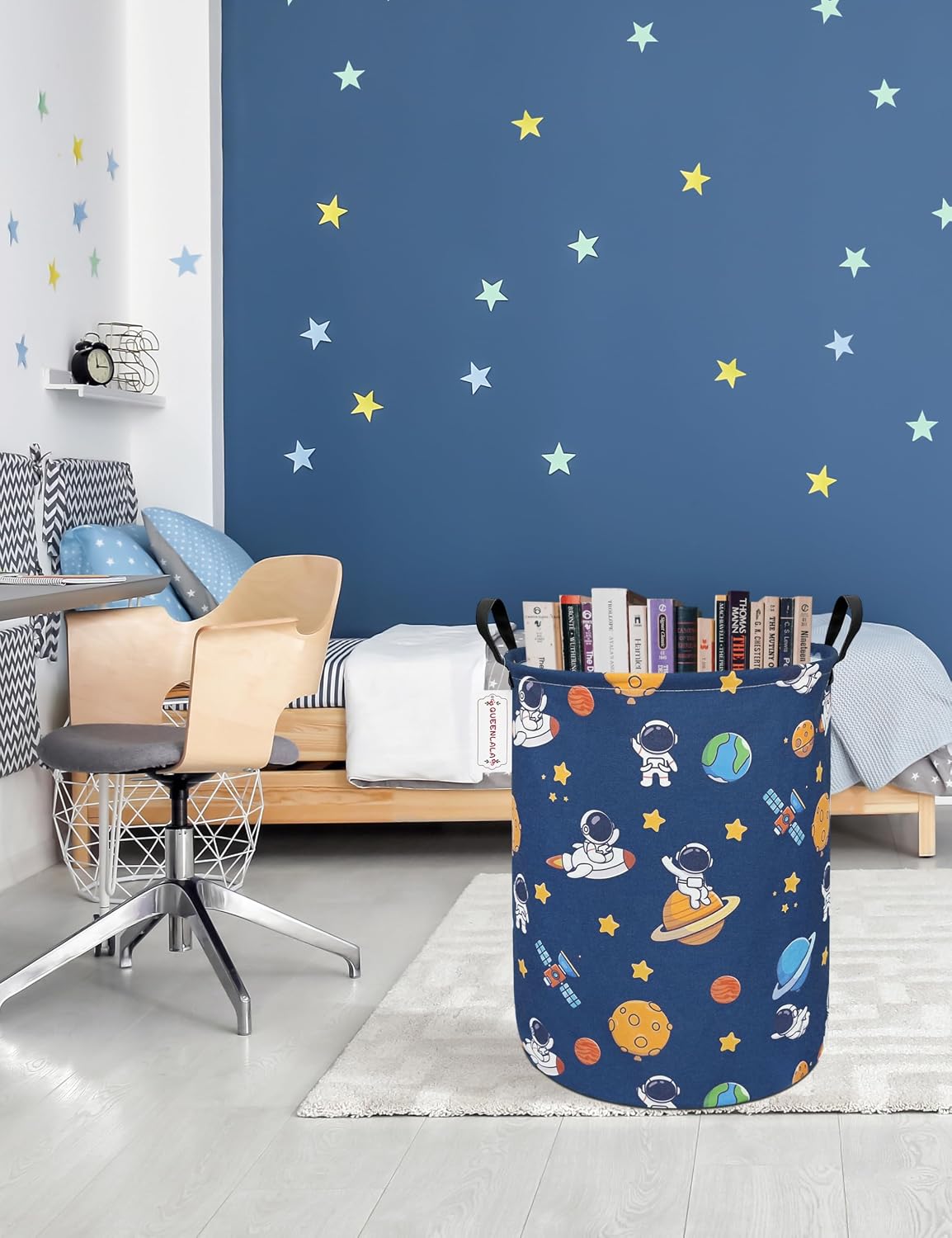 Foldable Waterproof Round Fabric Laundry Basket Home, Toys