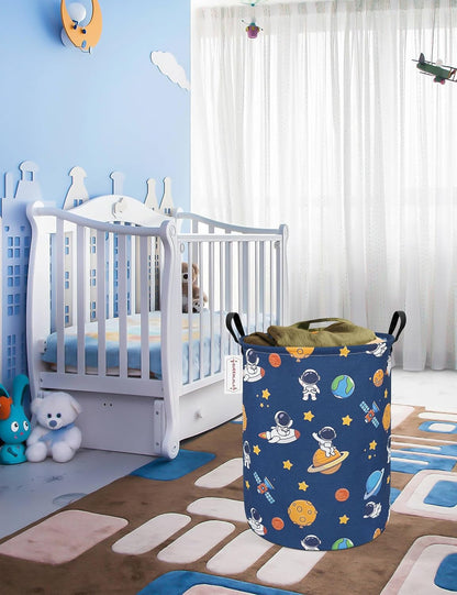 Foldable Waterproof Round Fabric Laundry Basket Home, Toys