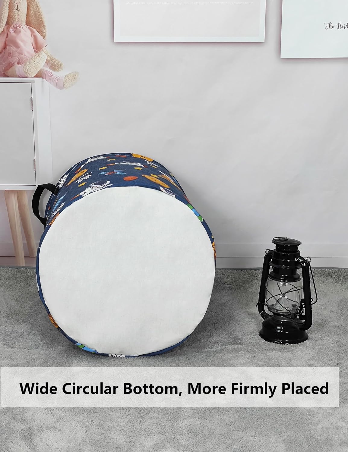 Foldable Waterproof Round Fabric Laundry Basket Home, Toys