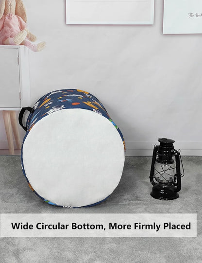Foldable Waterproof Round Fabric Laundry Basket Home, Toys