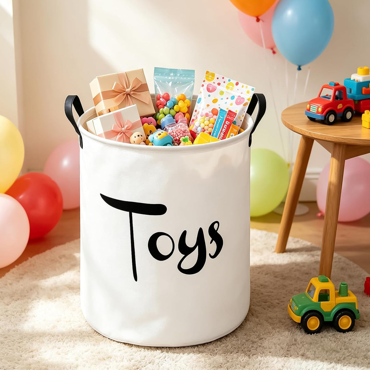 Foldable Waterproof Round Fabric Laundry Basket Home, Toys