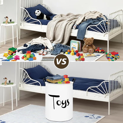 Foldable Waterproof Round Fabric Laundry Basket Home, Toys