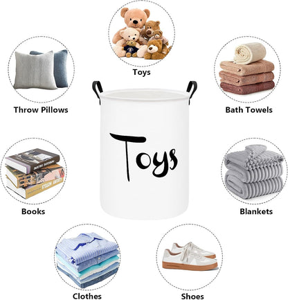 Foldable Waterproof Round Fabric Laundry Basket Home, Toys