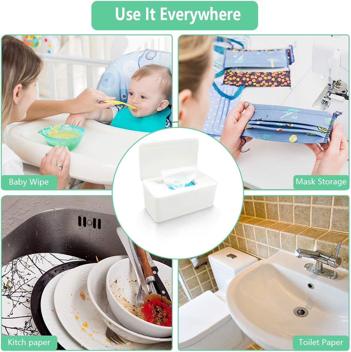 Baby Wipe Dispenser for Bathroom,8.2L x 4.9W x 3.9H inches