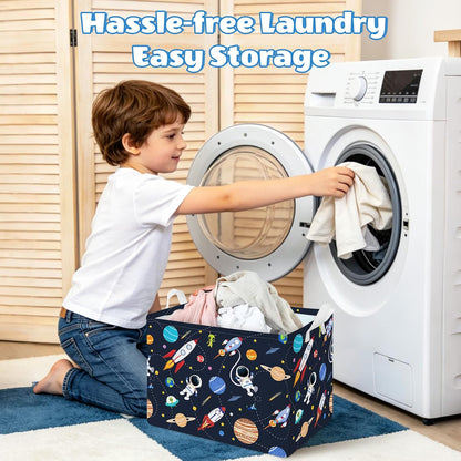 Collapsible Storage Basket Collapsible Fabric Laundry Basket with Handles