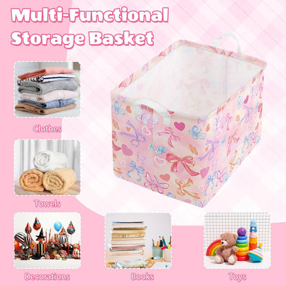 Collapsible Storage Basket Collapsible Fabric Laundry Basket with Handles