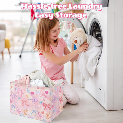 Collapsible Storage Basket Collapsible Fabric Laundry Basket with Handles