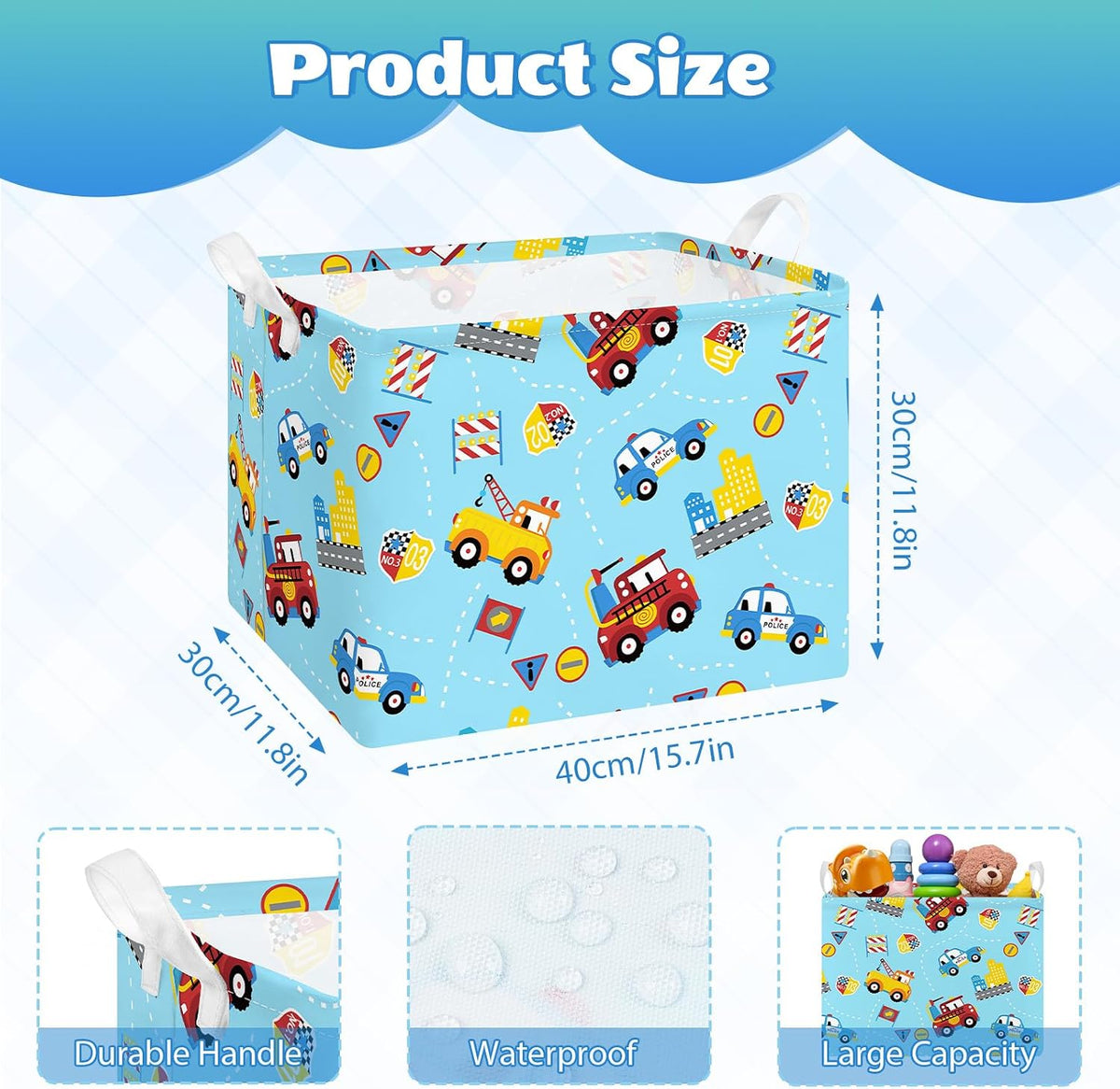 Collapsible Storage Basket Collapsible Fabric Laundry Basket with Handles