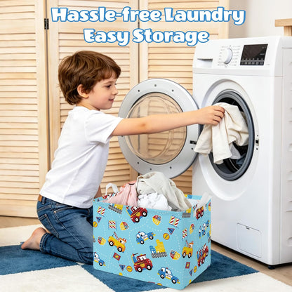 Collapsible Storage Basket Collapsible Fabric Laundry Basket with Handles