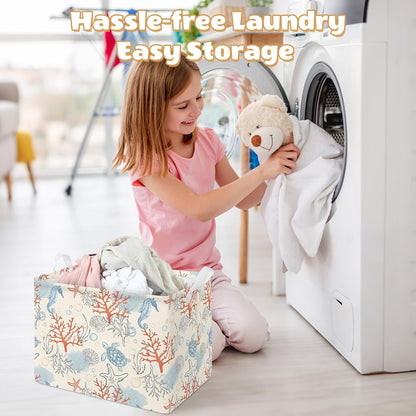 Collapsible Storage Basket Collapsible Fabric Laundry Basket with Handles