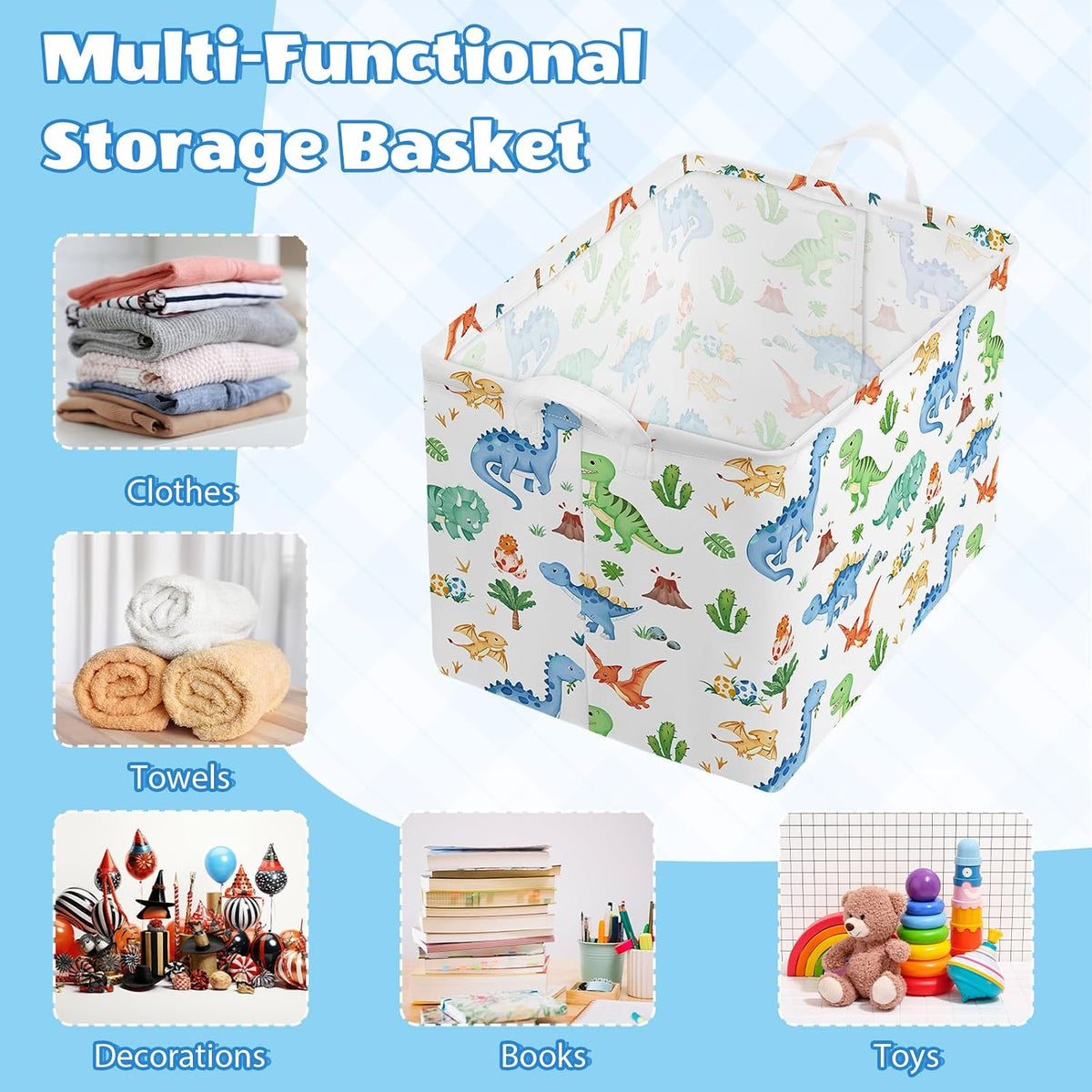 Collapsible Storage Basket Collapsible Fabric Laundry Basket with Handles