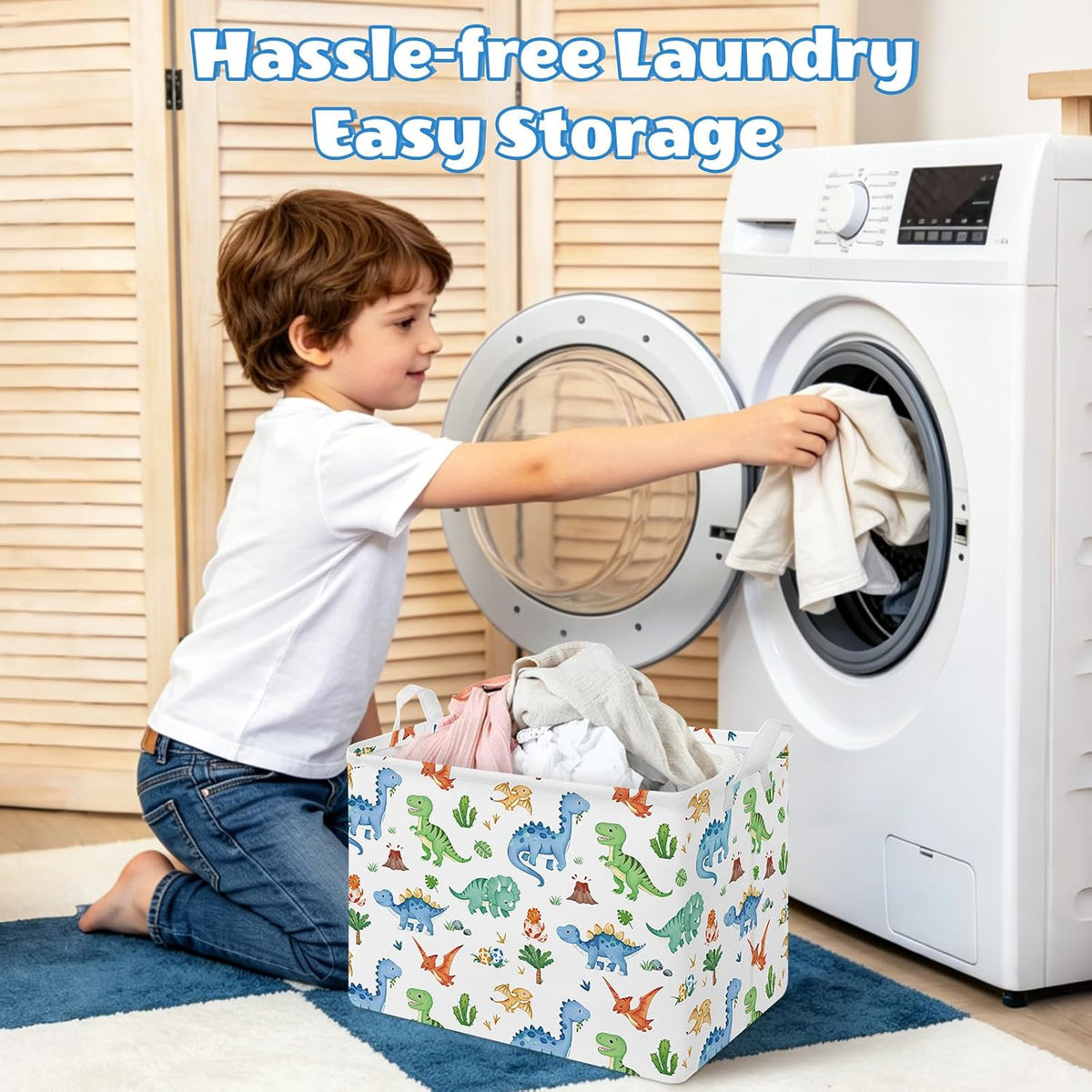 Collapsible Storage Basket Collapsible Fabric Laundry Basket with Handles