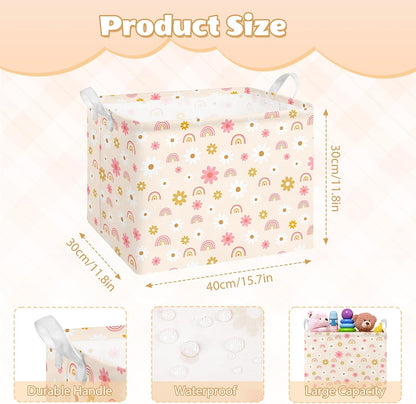 Collapsible Storage Basket Collapsible Fabric Laundry Basket with Handles