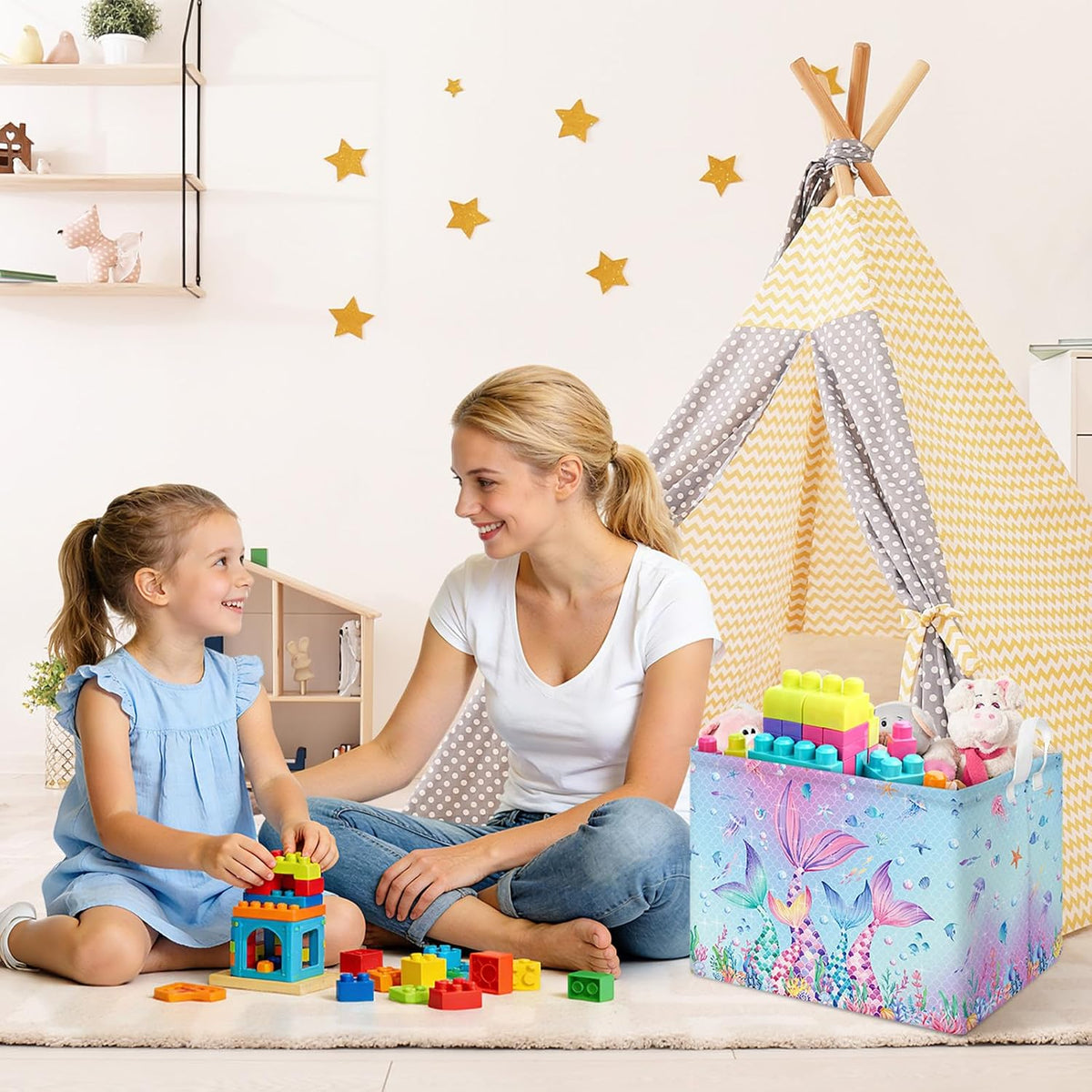 Collapsible Storage Basket Collapsible Fabric Laundry Basket with Handles