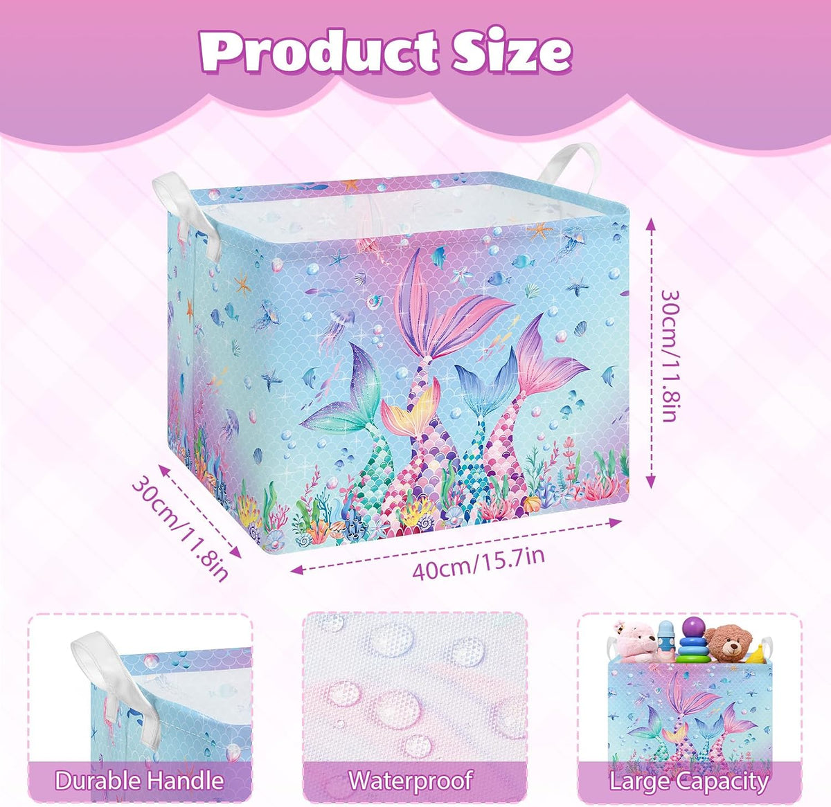 Collapsible Storage Basket Collapsible Fabric Laundry Basket with Handles