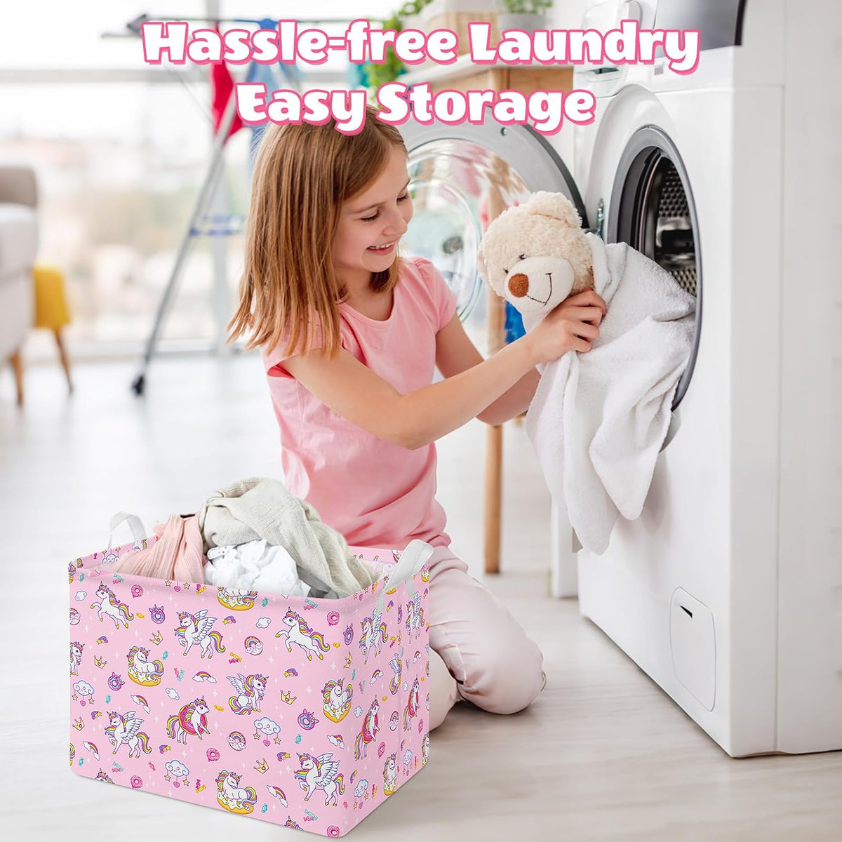 Collapsible Storage Basket Collapsible Fabric Laundry Basket with Handles