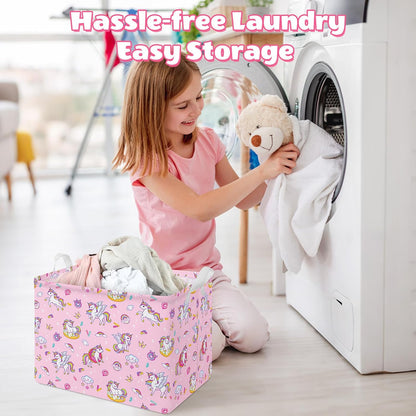 Collapsible Storage Basket Collapsible Fabric Laundry Basket with Handles