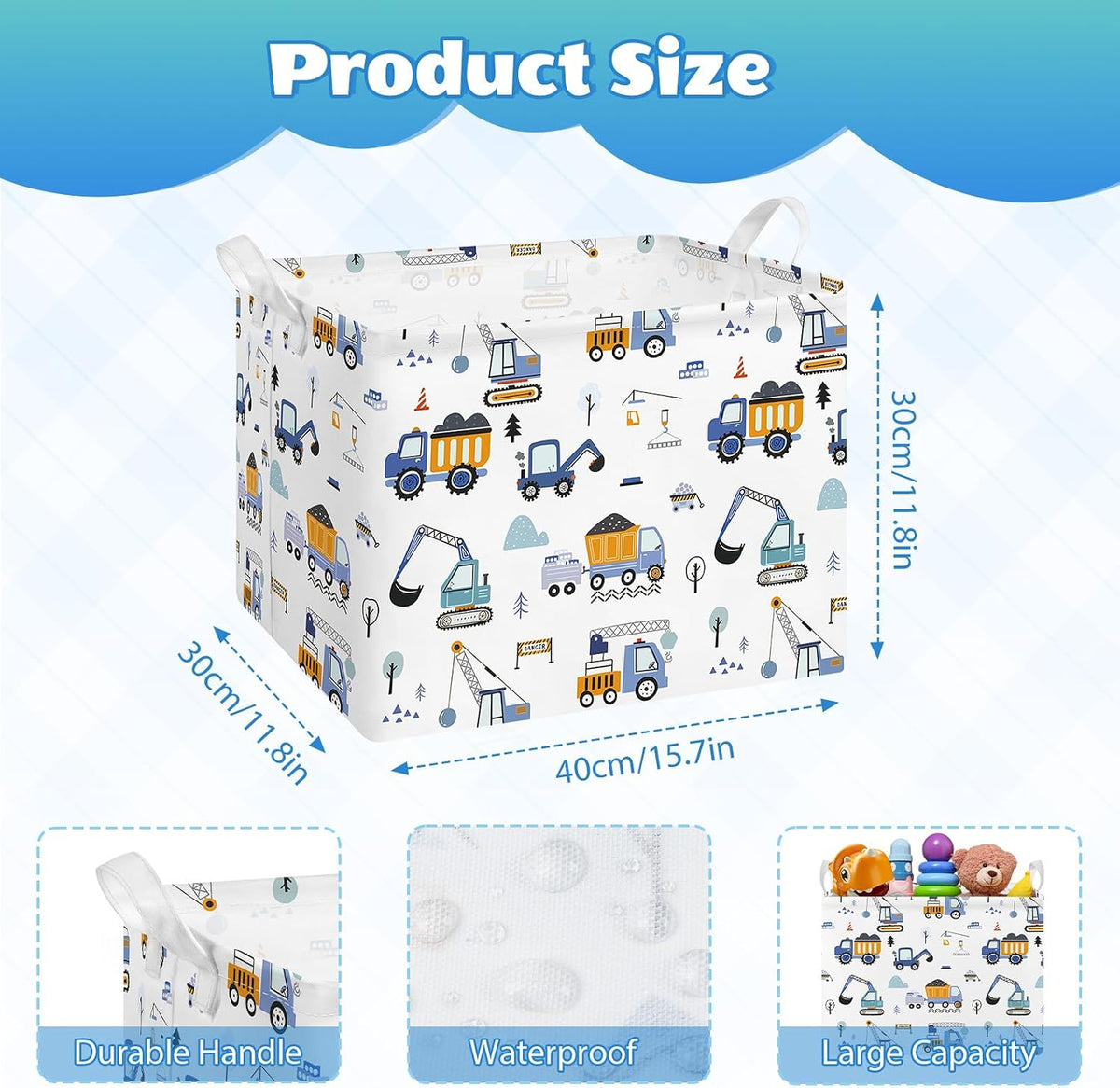 Collapsible Storage Basket Collapsible Fabric Laundry Basket with Handles