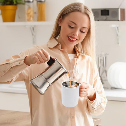 1 Pack Stainless Steel Insulated Coffee Mug With Handle and Lid, 17ozl Thermal Mug Travel Double Wall Reusable Tumbler Cup with Hidden Folding Spoon