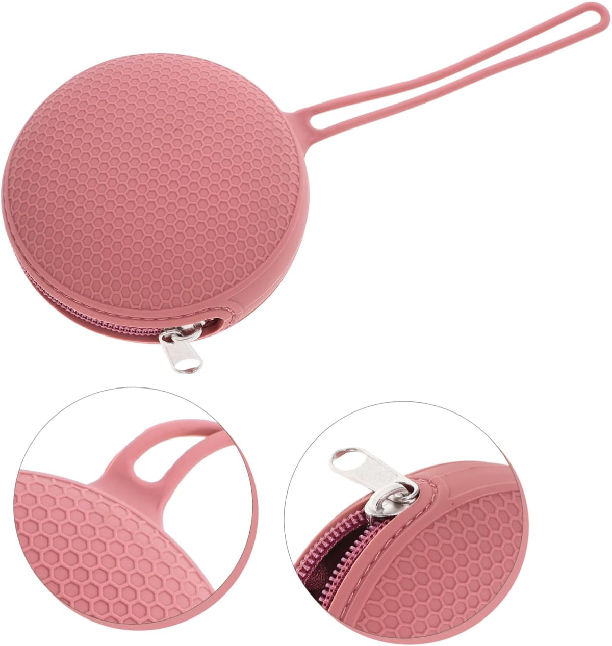 Silicone Pacifier Storage Pouch Washable Travel Case for Pacifiers Keys and Coins Detachable Design for Moms Go