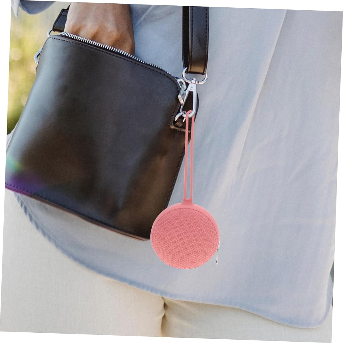 Silicone Pacifier Storage Pouch Washable Travel Case for Pacifiers Keys and Coins Detachable Design for Moms Go