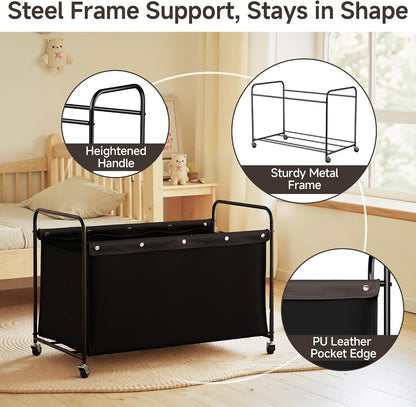 135L Extra Large Storage Chest with Wheels for Living Room