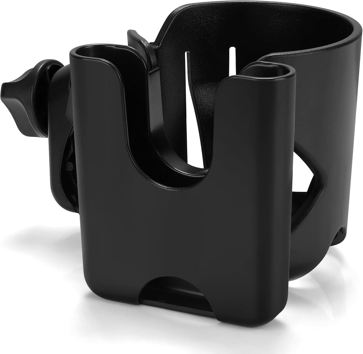 Universal Walker Cup Holder with Phone Holder, Wheelchair Cup Holder, 360° Rotatable Bottle Holder for Wheelchair, Walker, Scooter